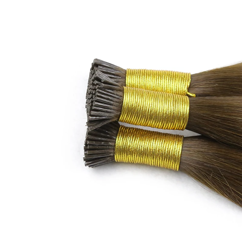 Wholesale Double Drawn Italian Keratin Prebonded i Tip Hair Extensions Brazilian Virgin Human Hair Extension