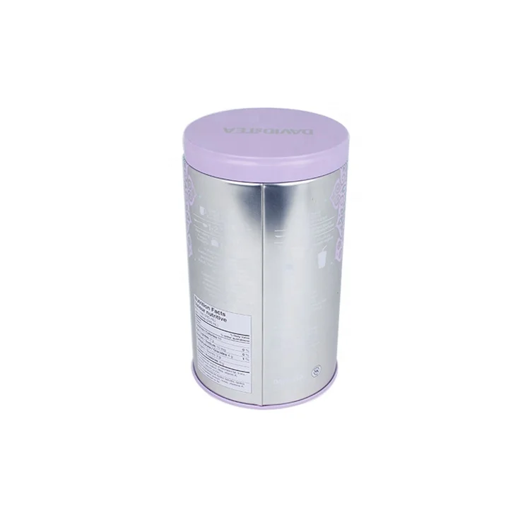 Жестяная круглая коробка с чайными листьями емкостью 250 г