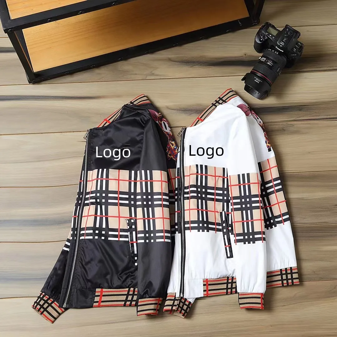 Burb Casual Work Jacket Men erry Fashion Plaid Patchwork Jacket Waterproof outdoor lightweight jacket