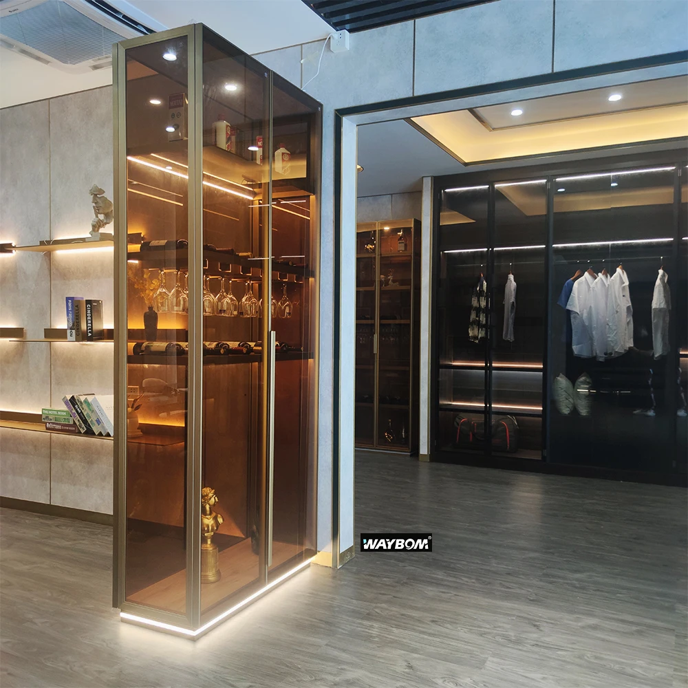 Waybom Factory Custom Gold винный шкаф современный погреб с