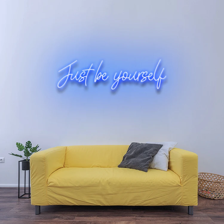 Koncept Drop Shipping 36inch Just be yourself  led light letter Neon Light Advertising Custom LED Neon Sign