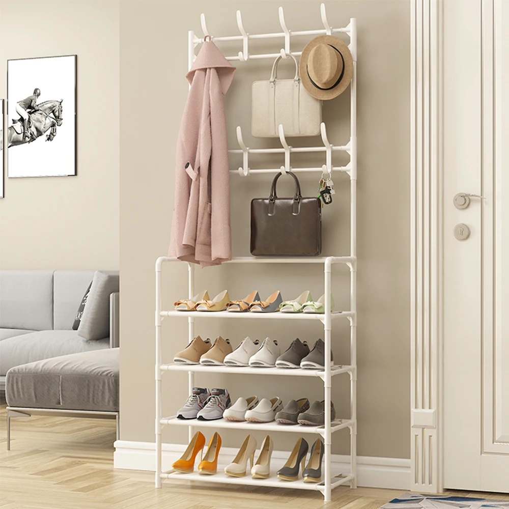 Simple dormitory indoor good-looking dustproof door rental home shoe rack coat rack integrated 2022 hot new