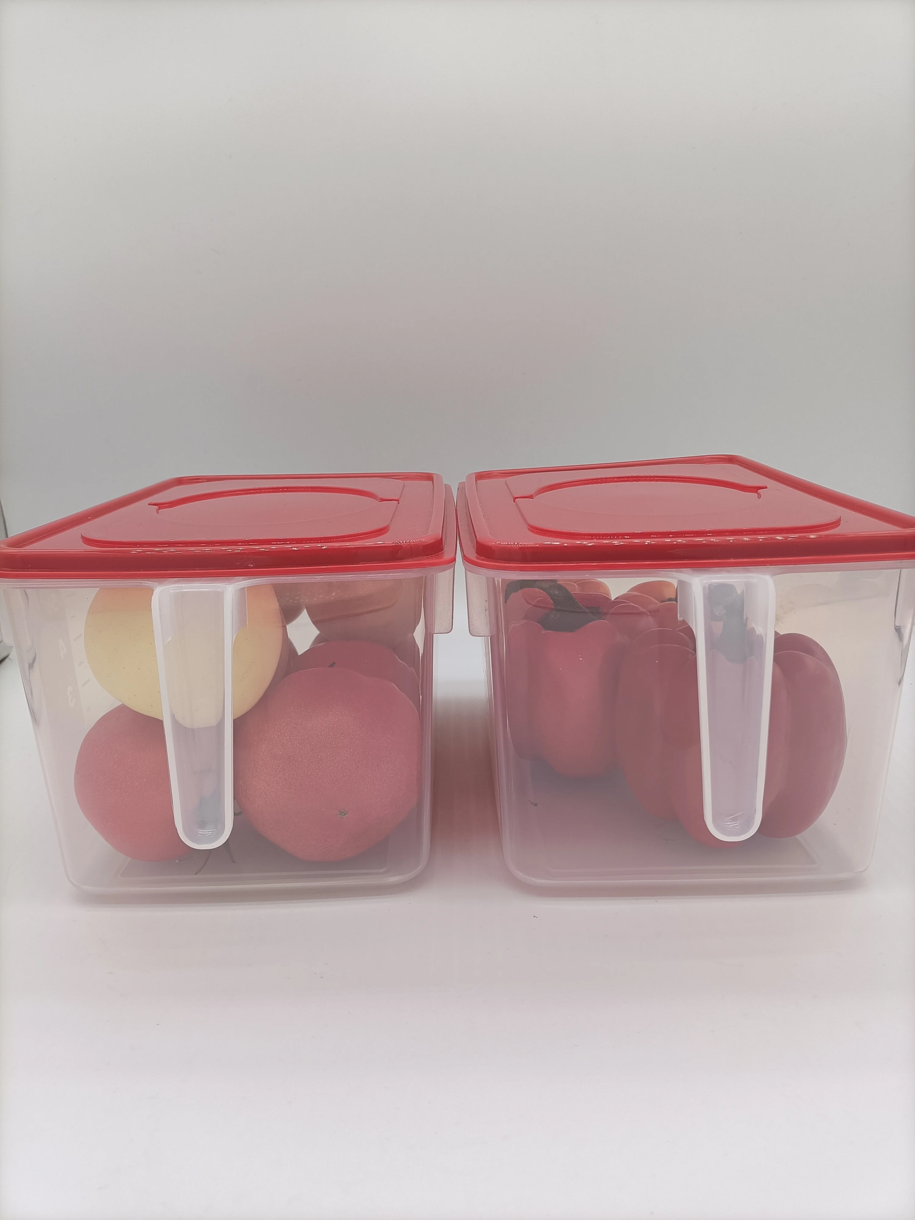 
Food Storage Box with Lid with Handle for Refrigerator Keep Food Fresh,refrigerator Crisper BPA Free Plastic Kitchen Square >5L 