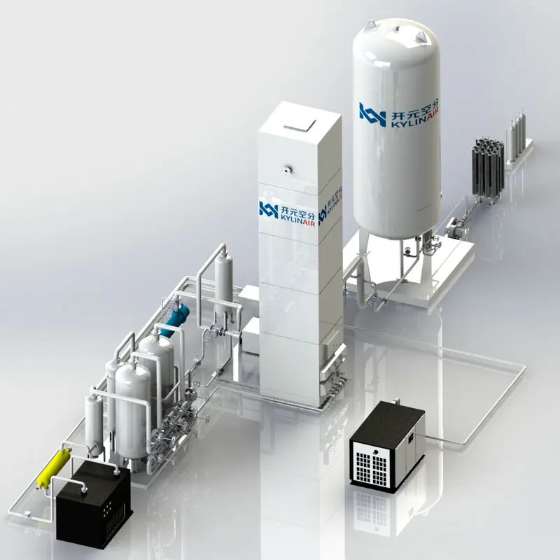 ASME 99.9999% мелкомасштабная металлургическая установка внутренней компрессионной сепарации азота аргон низкое потребление