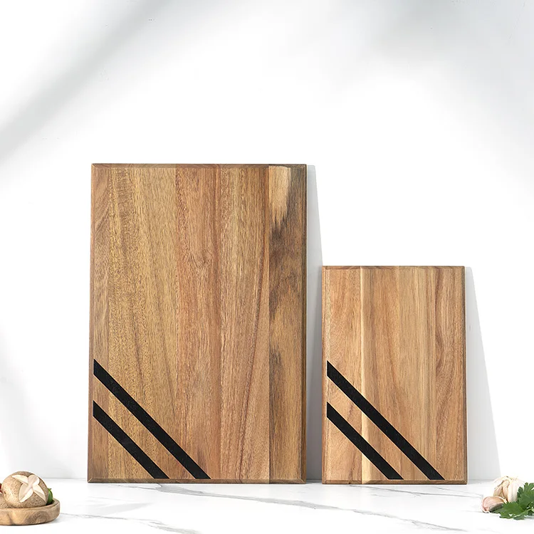 Оптовая продажа, Заводская индивидуальная кухонная Толстая деревянная разделочная доска, разделочная доска из дерева акации