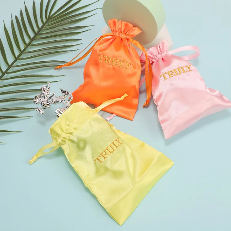 
2021 New Dustproof Jewelry Orange Satin Chinese Bag For Small Component 