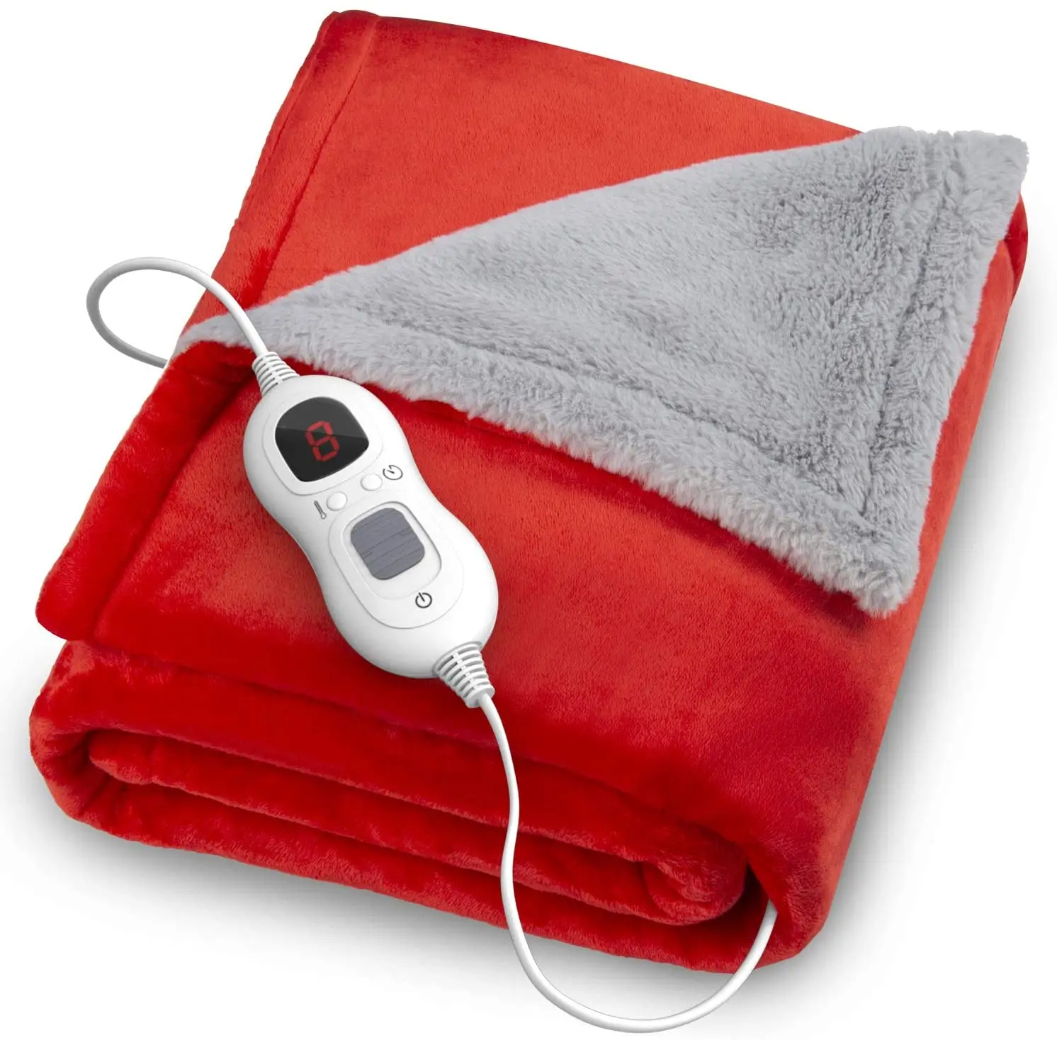 Heated Electric Blanket Throw, Soft Silky Double-Layer Flannel Fast Warming Heater Blankets