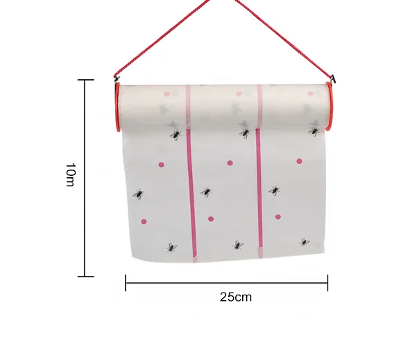Hot Sale Hanging Fly Ribbon Catcher Giant Fly Traps Sticky Fly Trap Roll