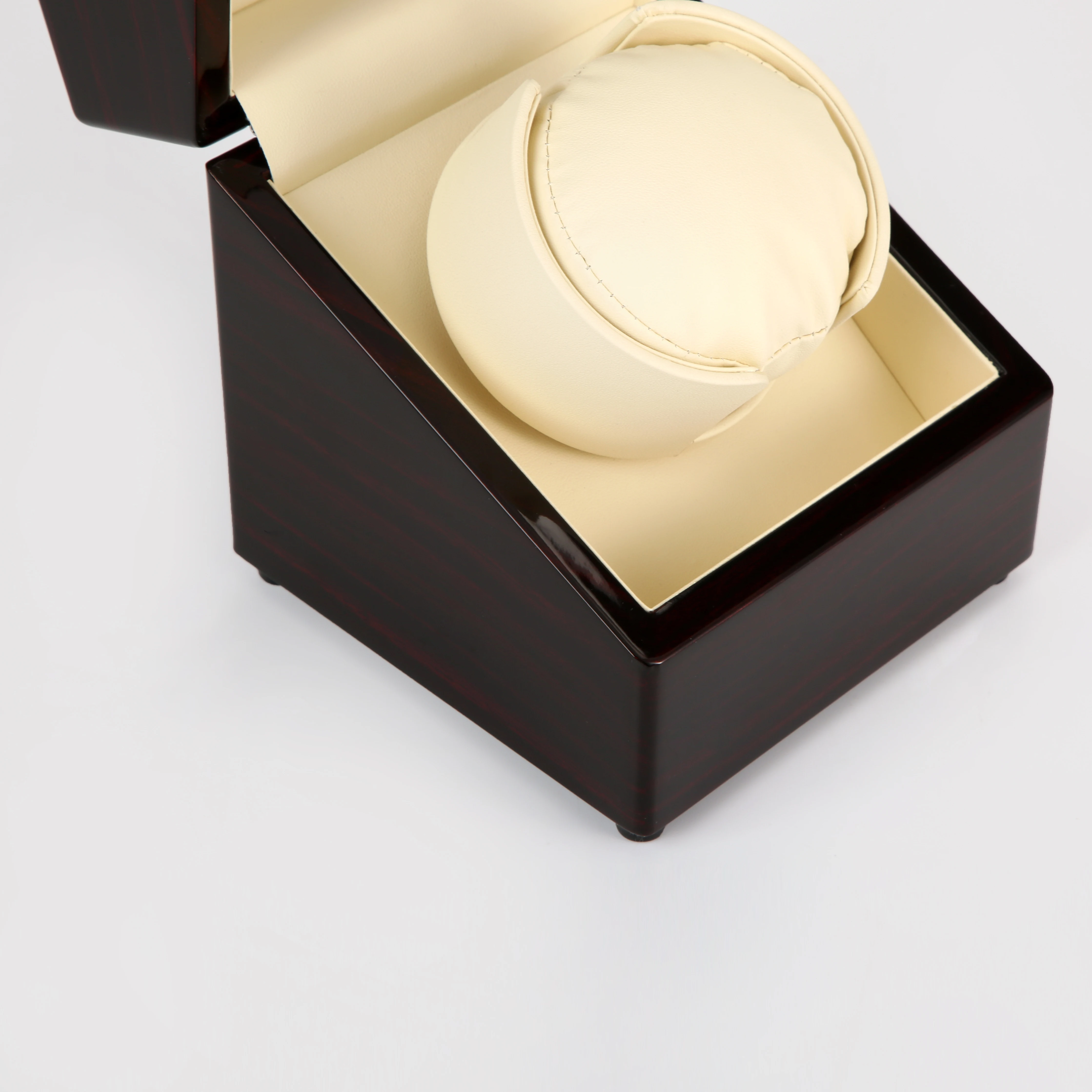 Wholesale Factory High Glossy Single Slot Watch Winder Case Automatic Luxury Man Wooden Watch Winder Rotating Box