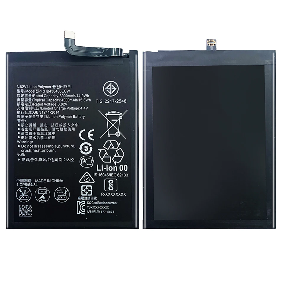 Li-ion Replacement Battery for Huawei P20 PRO 4000mah HB436486ECW for MATE 10 for MATE 10PRO for HONOR 10i for MATE 20