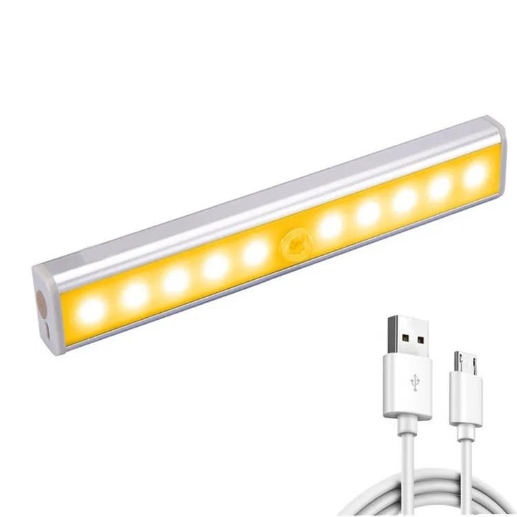 
 Светодиодный светильник Shareus с датчиком движения, перезаряжаемый для шкафа, гардероба, кабинета, светодиодный ночник с датчиком движения  