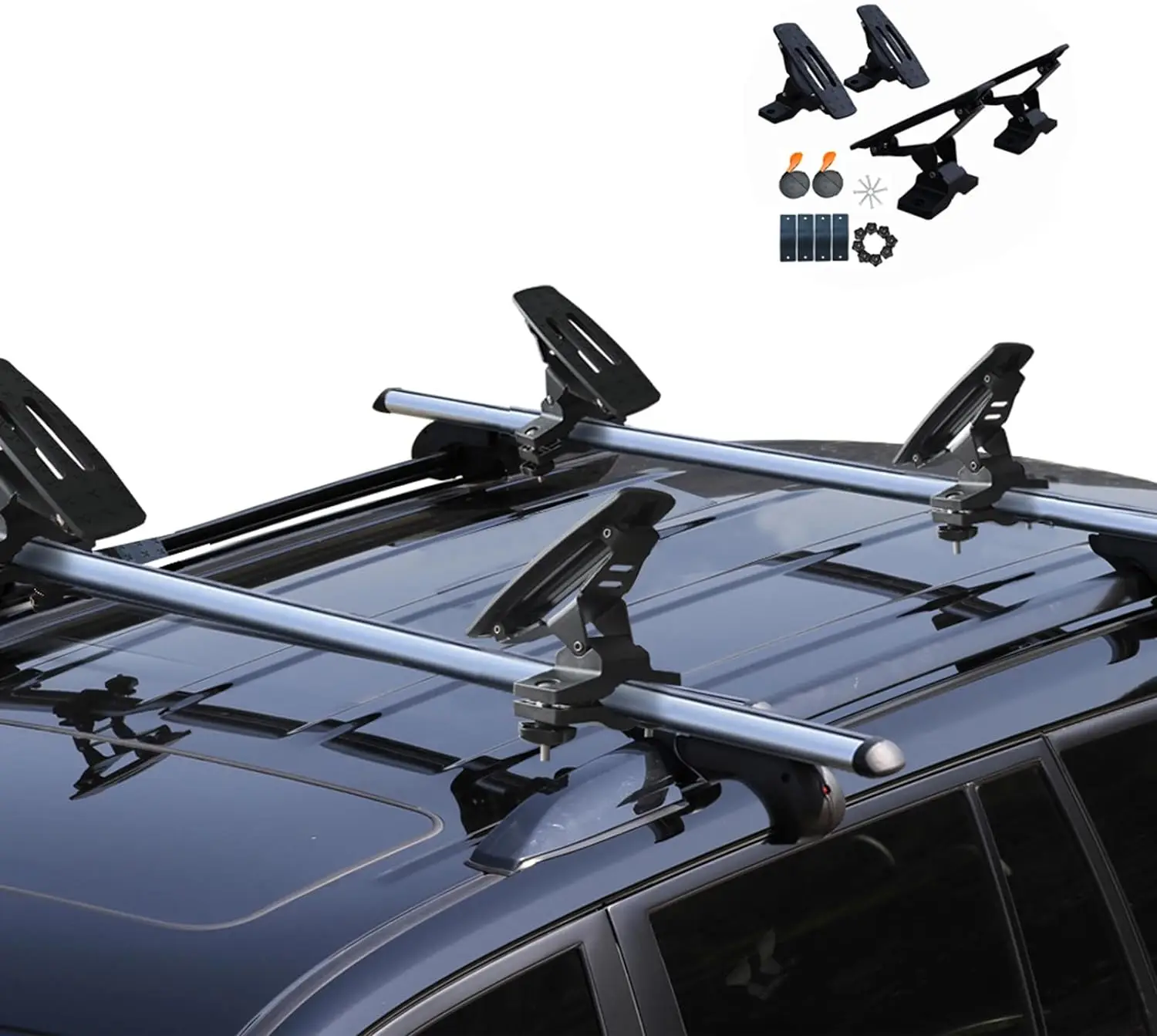 Universal Kayak Roof Rack Saddles Roof Mounting Kit for Car SUV Truck Cross Bars