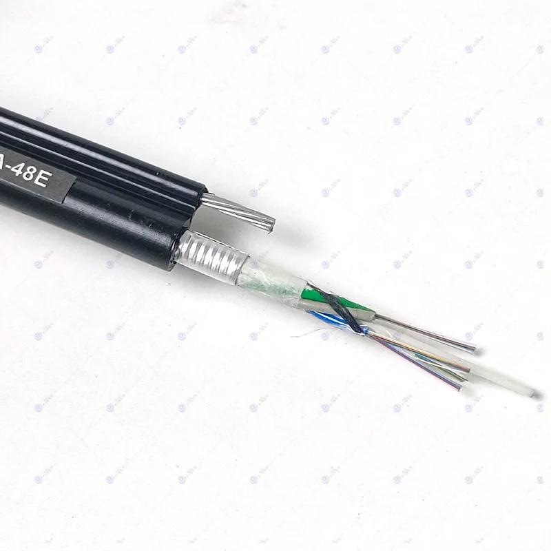 Стальные многожильные проволочные соединители GYFTC8Y, Воздушная трубка, 12, 24 ядра, одномодовый оптический волоконный кабель, хорошая производительность