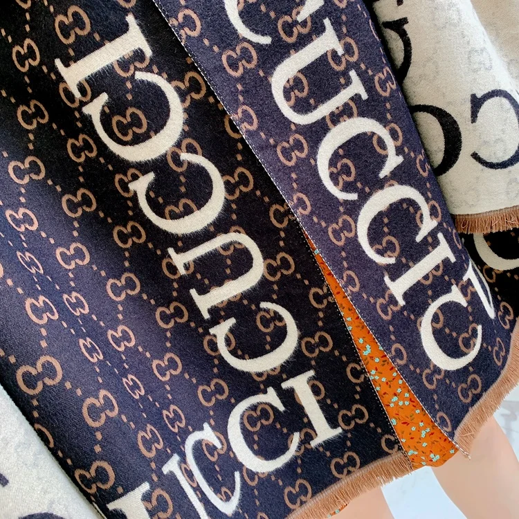 2022 New Trend Pashmina Shawl Stylish Women Autumn Winter Luxury Double Sided Warm Cashmere Blanket Scarf