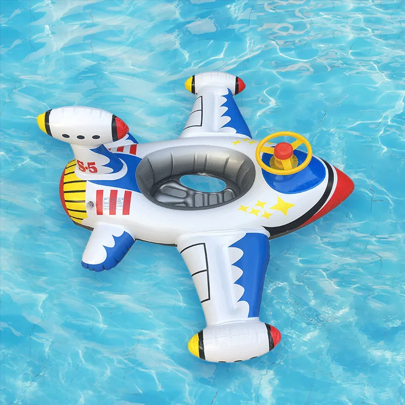 NEW Summer Thicken  Airplane Swimming Ring for Children Age 1-6 Years kids swimming float ring baby swimming ring seat