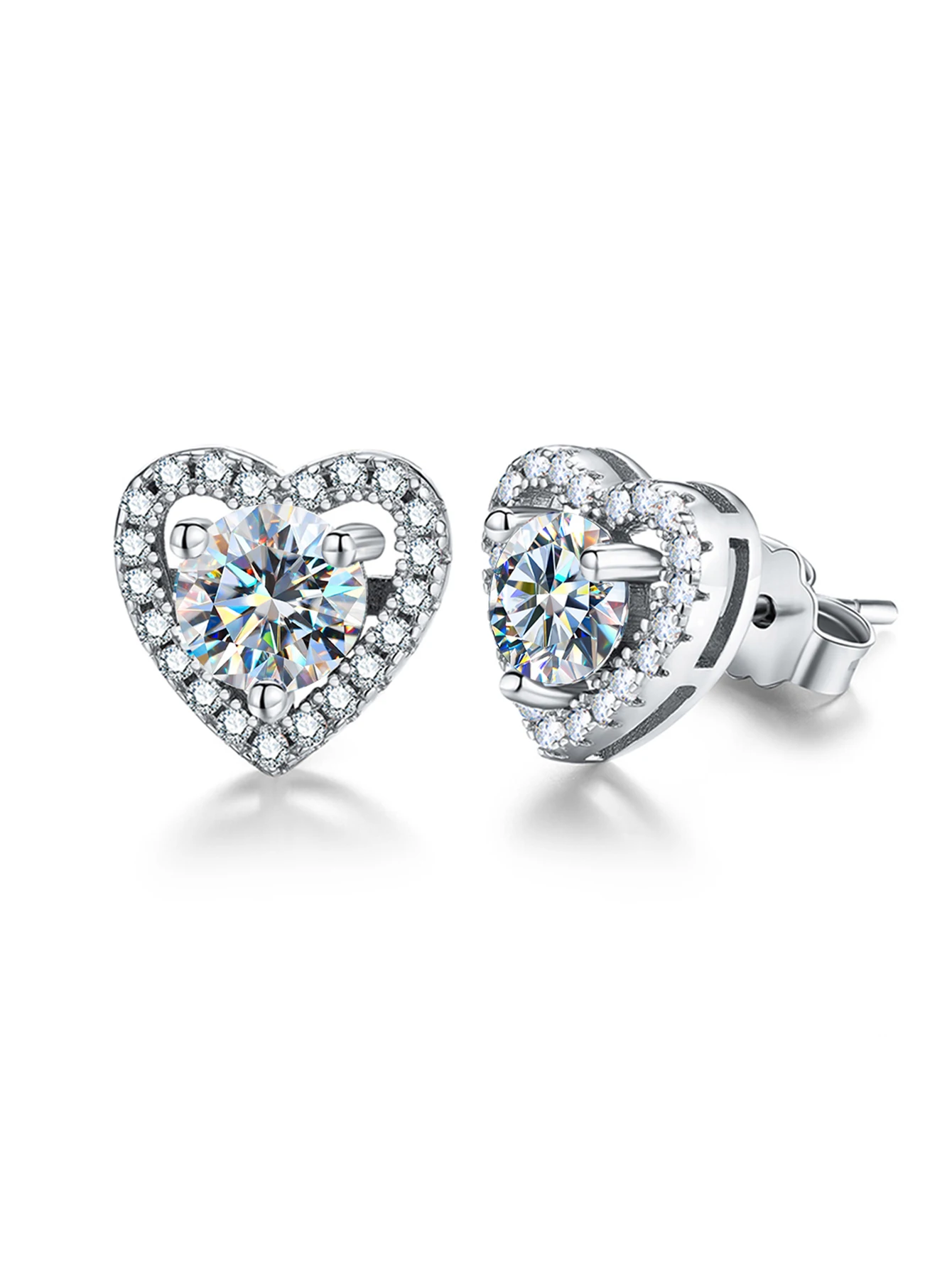 Luxury jewelry diamond moissinte set for women 925 sterling sliver for women wedding