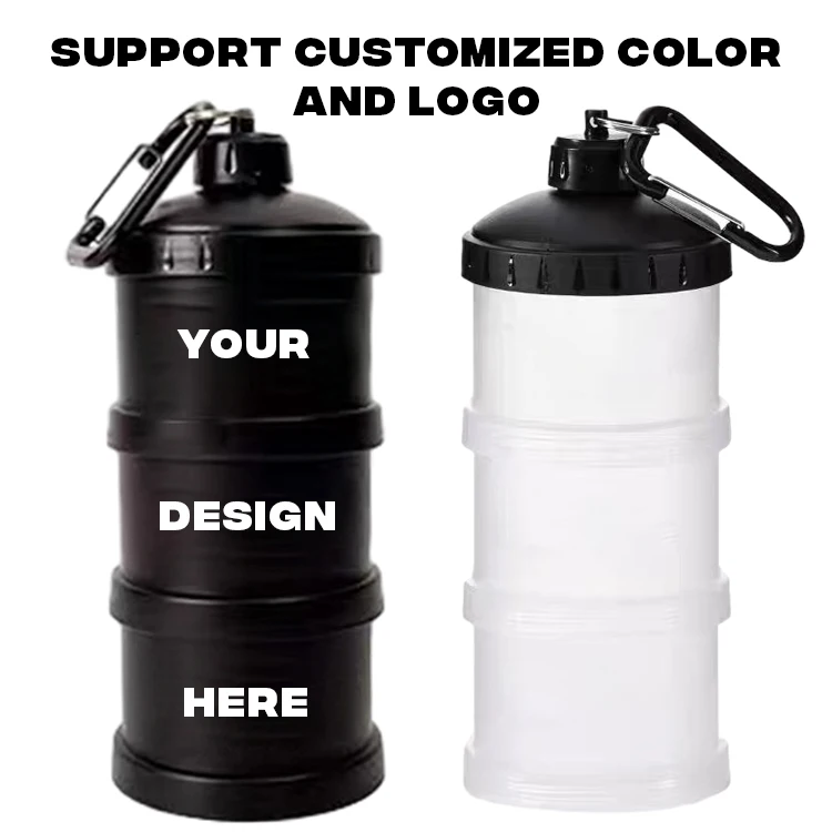 HIMA Custom LOGO Supplement Funnel Portable Protein Powder Container Keychain Water Bottle Funnel For Supplement And Pre Workout