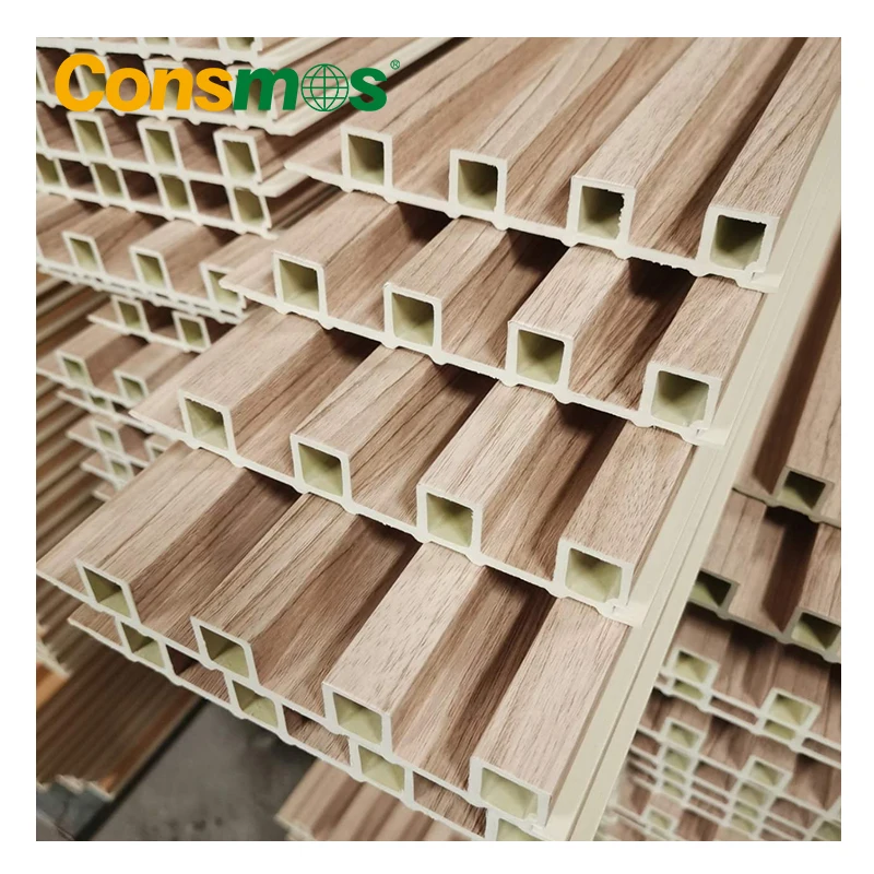 China Wholesale Factory Supply Cheap Price WPC Hollow Integrative 3D Fluted Wall Panel WPC Board