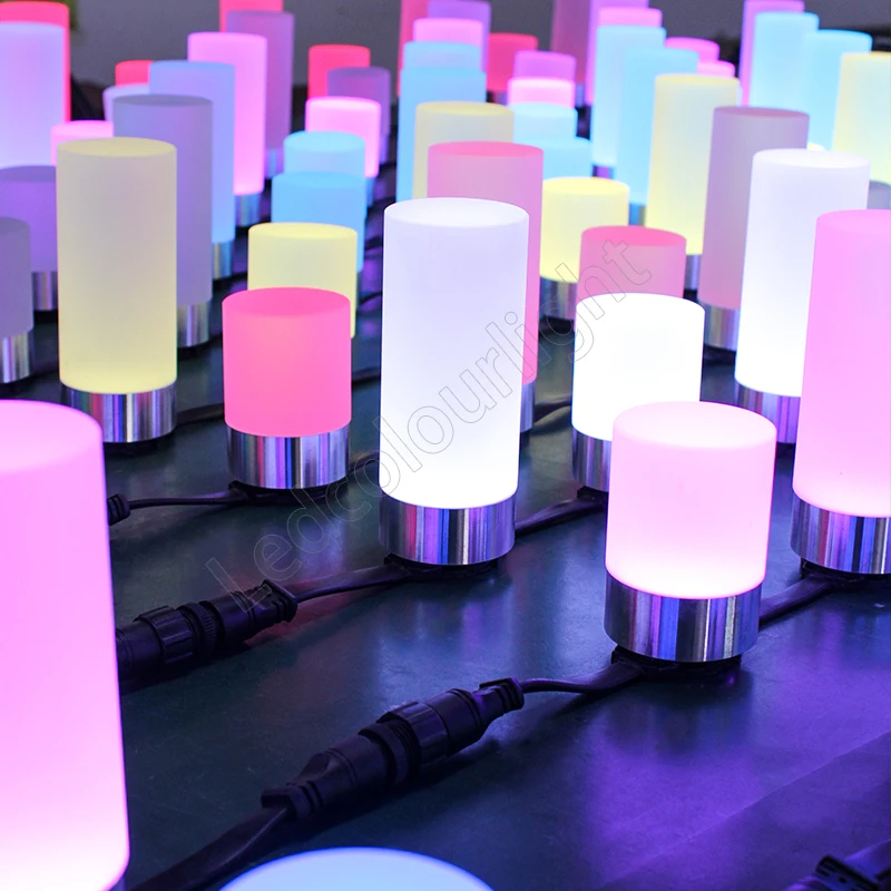Nightclub ceiling decoration DMX RGB Pixel LED Acrylic Led column lights