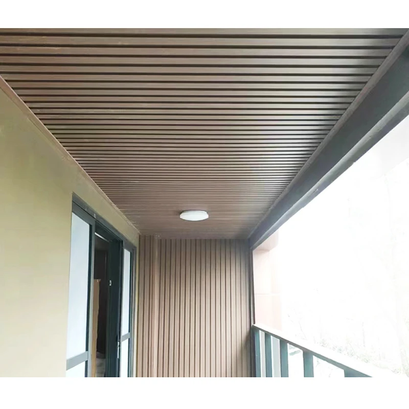 Co extrusion building design wood plastic composite fluted outdoor wpc co-extrusion facade great wall panel cladding and board