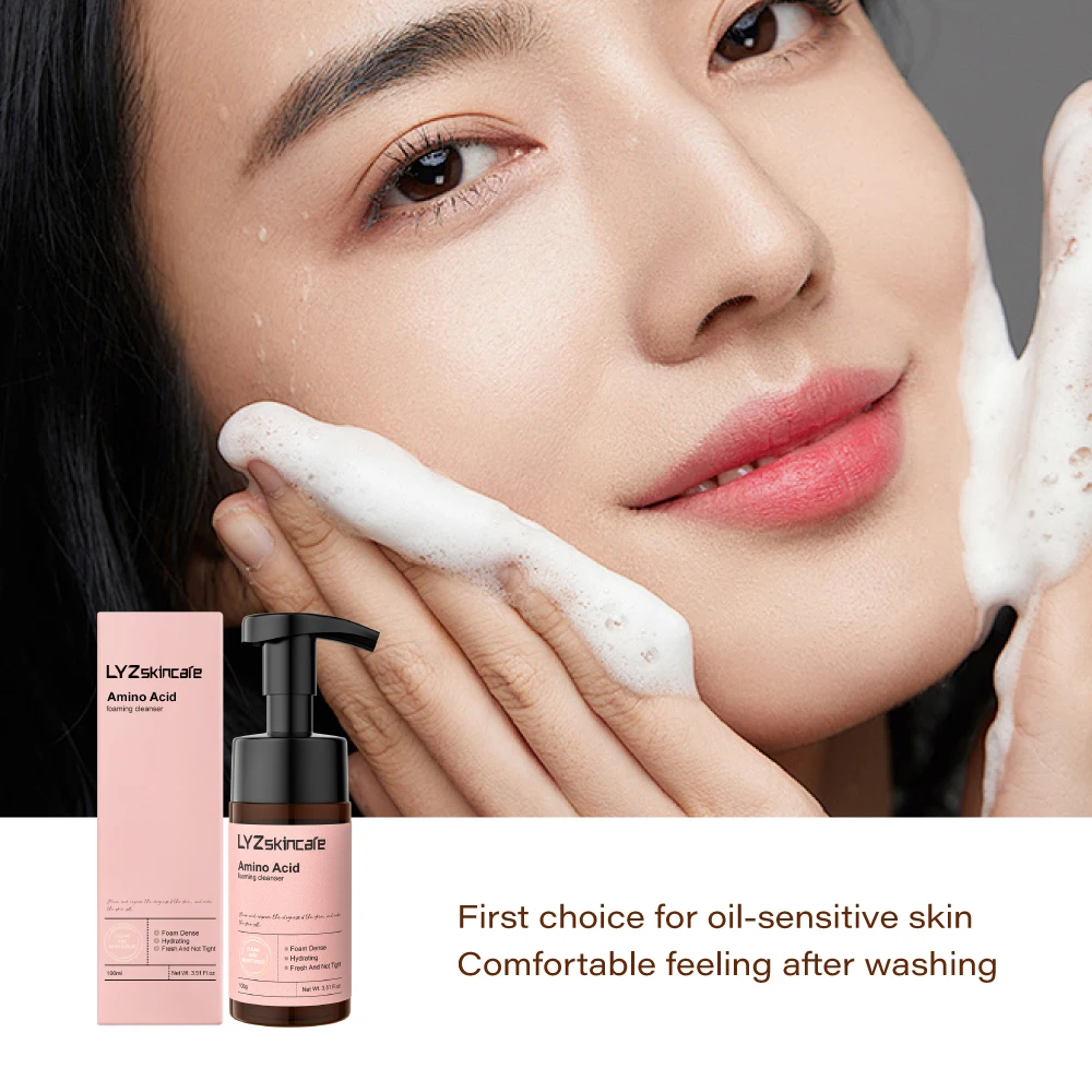 Niacinamide Foam Cleanser Whitening Acne Cosmetic Skin Care Beauty Oil Control Foaming Face Wash Amino Acid Facial Cleanser