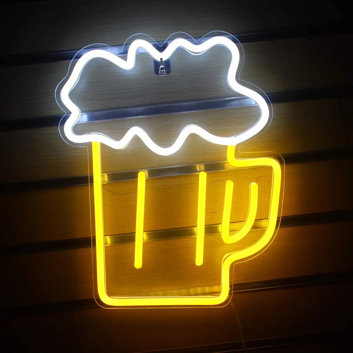 Advertising Neon Sign Lights Beer Shaped for Home Bar Nightclub Beach Store Holiday Celebration Decoration