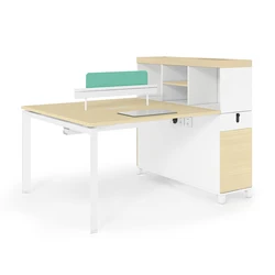 Hot selling Fabric executive 2 staff workstation computer table gaming desk corner 2 staff workstation