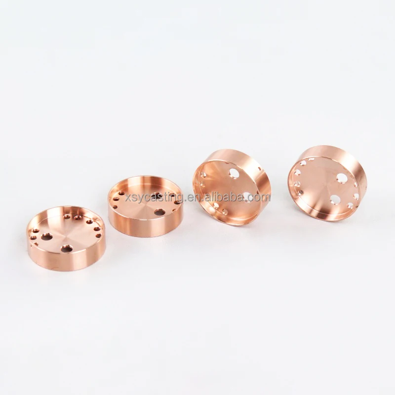 Custom CNC Lathe Processing Gold/ Sliver Plating Pure Brass Copper Laser Module Shell