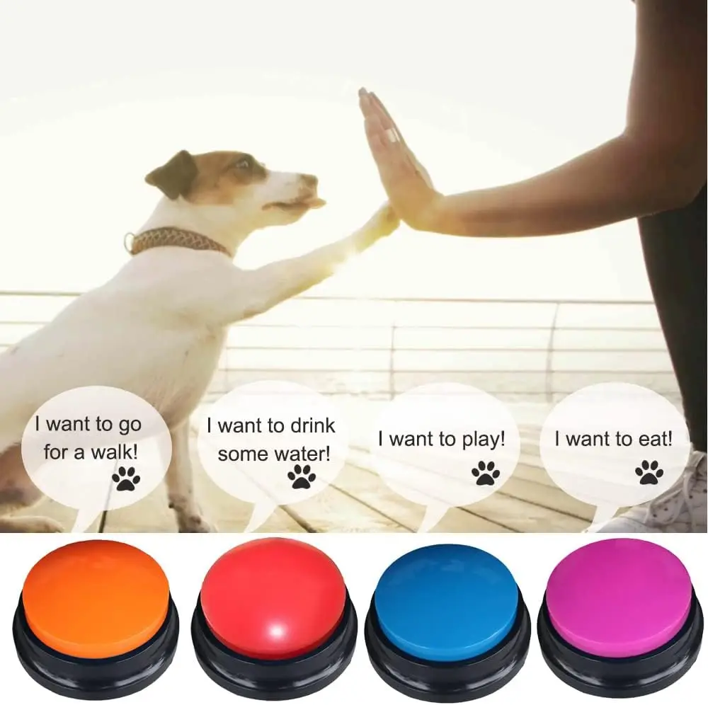 Pet Communication-Speaking Button for Dog Training Funny Gift for Study Office Home Voice Recording Button Pet Training Buzzer