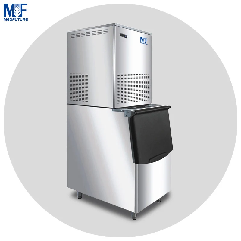 MEDFUTURE Commercial Large Ice Maker Small Particle Split-Type Flake Ice Maker for Lab or Home