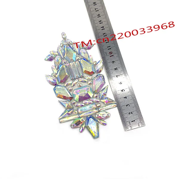 Wholesale Customized Iron on AB rhinestone Resin Patches Applique For Heat Transfer Clothing Shoe cellphone bags