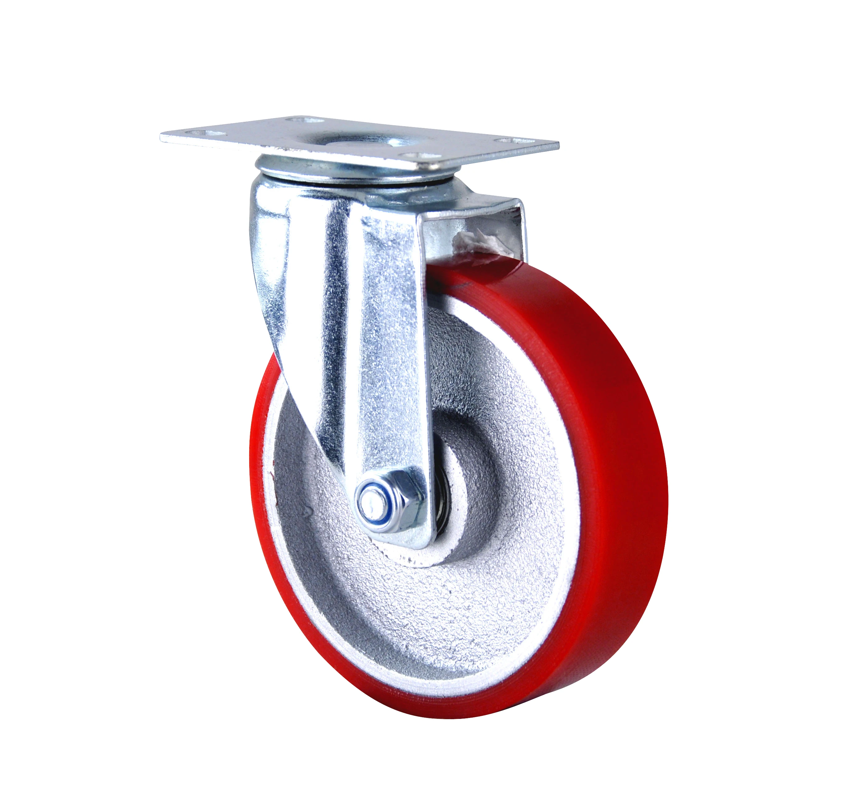 Source factory Hot products 125x32mm Mute Double ball bearing swivel strengthening type iron core polyurethane caster