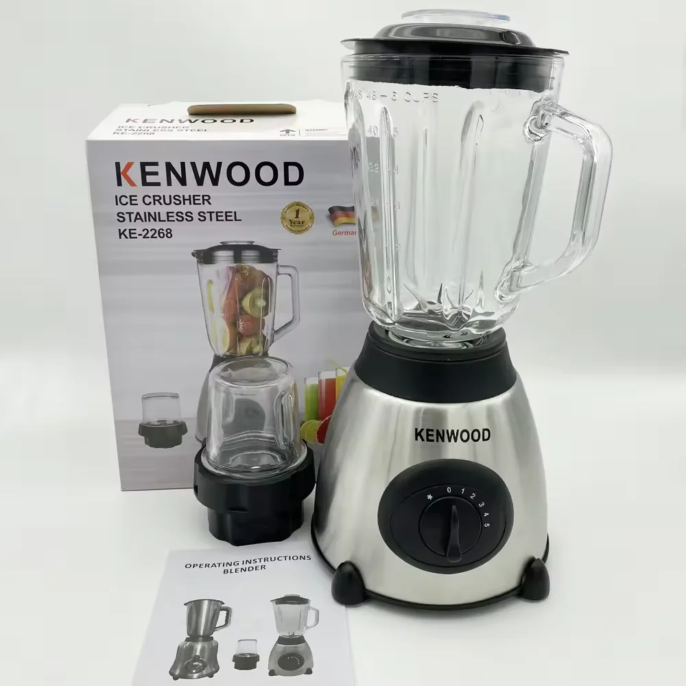 Blender Juicer Jar Electric Food Mixer Blender Glass Grinder 2 in 1 Color Box Y66 5 Speed with Stainless Steel Home Technology