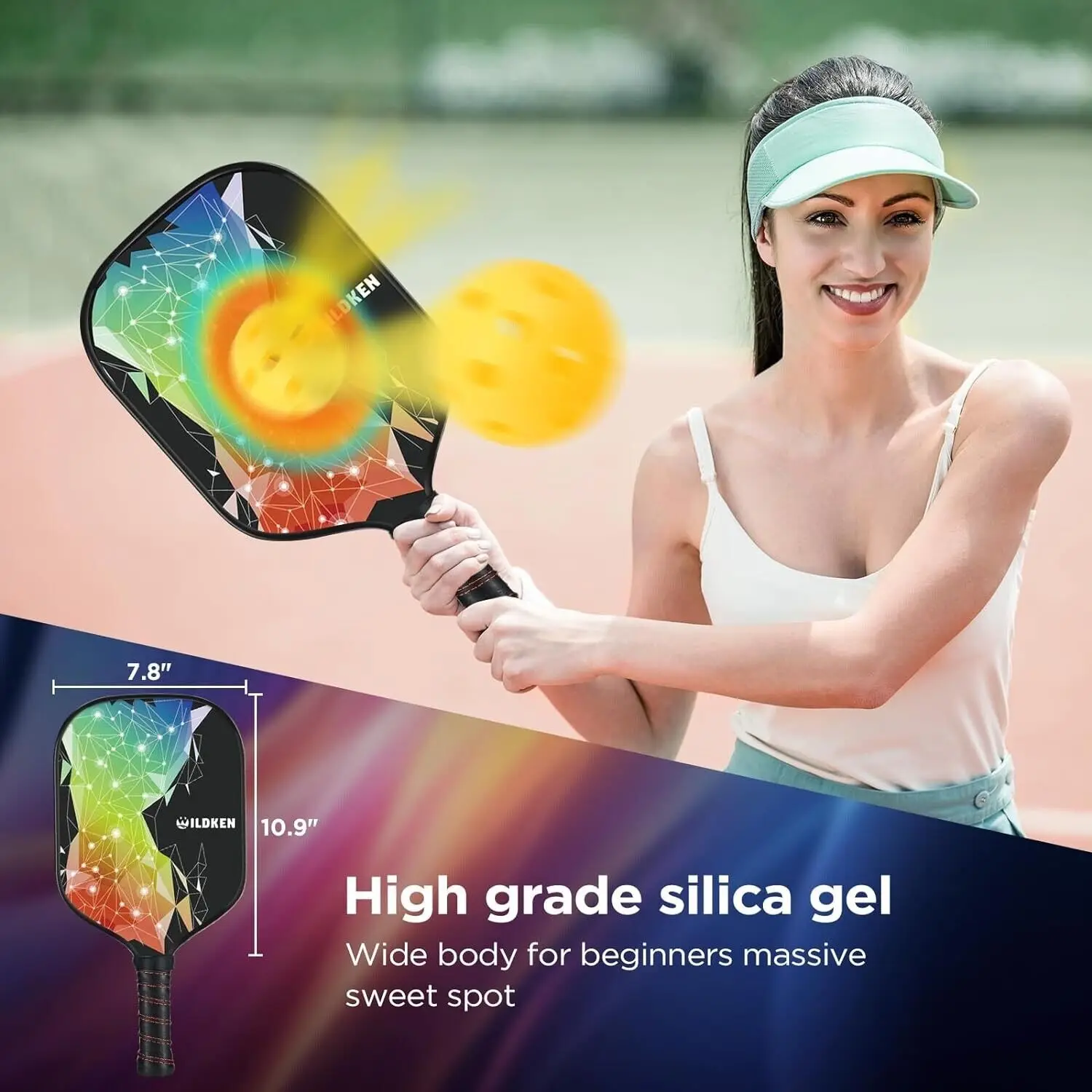 USAPA Custom 13mm Carbon Fiber Pickleball Racquet Set High Strength New Pattern Design Includes 2 Paddles 4 Balls