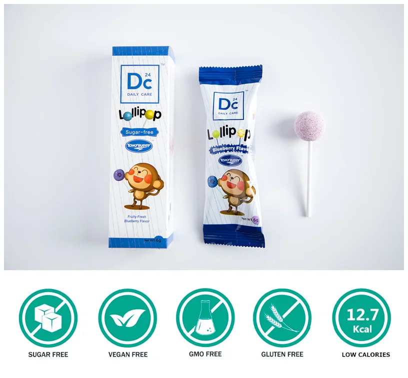 Hot Selling Xylitol and Isomalt As Sweeteners Natural Dry Power Fruit Cheap Sugar Free Compressed Lollipop