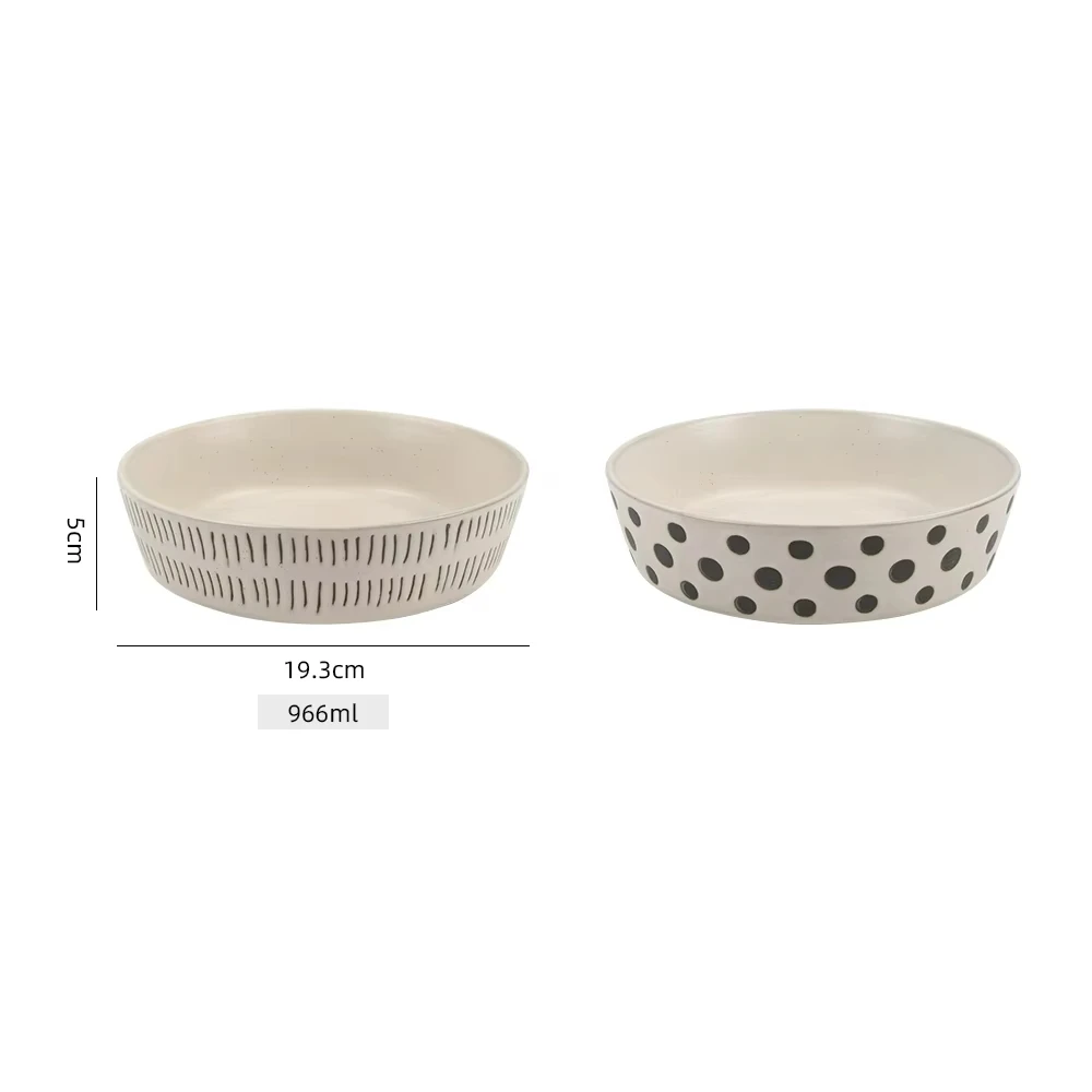 Modern style reusable cereal pasta bowls patterned with logo ceramic round food ceramic serving bowl restaurant