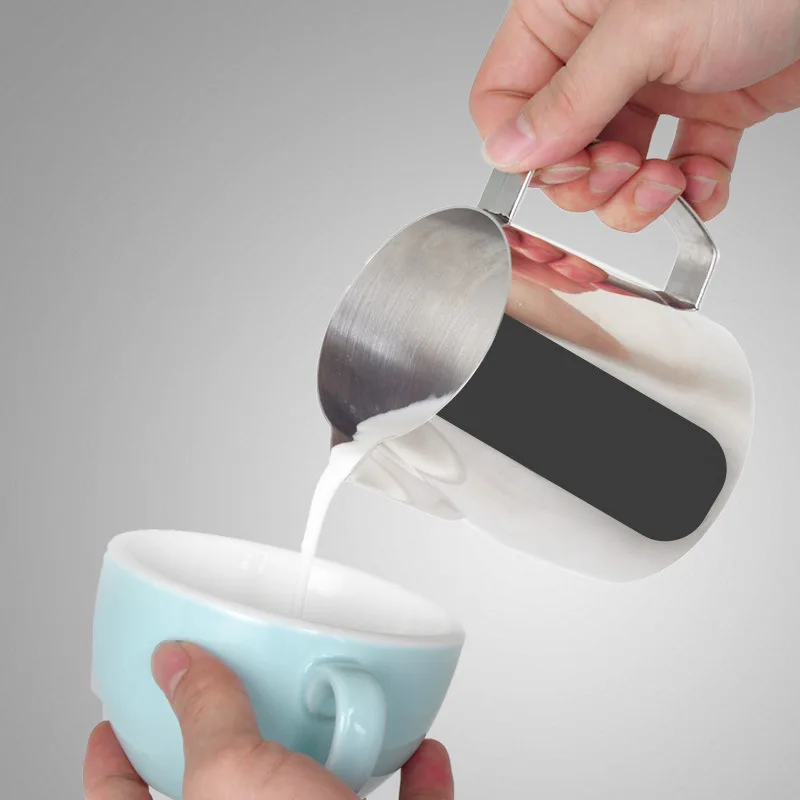Bevel Stainless Steel Latte Cup Thickened 350ml Tip Milk Pitcher Milk Jar Fancy Milk Cup Coffee Tools