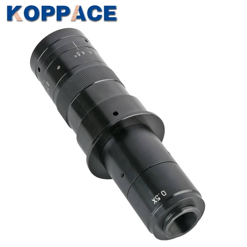  Промышленный монокулярный микроскоп KOPPACE 32X-205X линза 0 5x окуляр 7x-4 объектив с зумом 25 мм C-образное крепление непрерывного