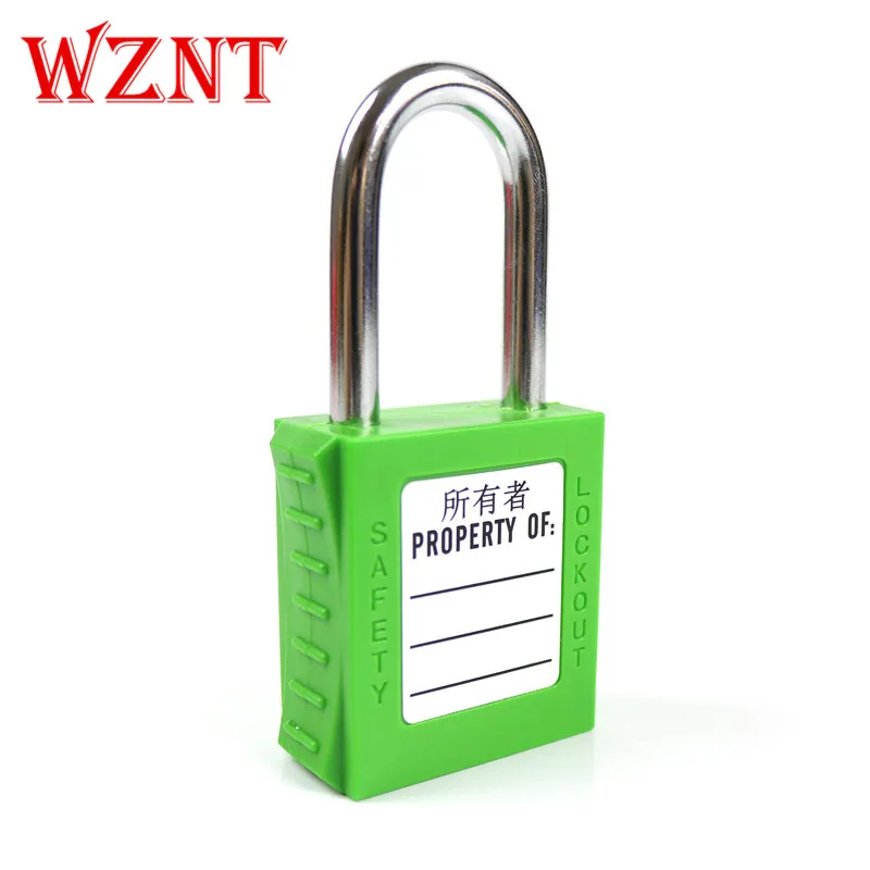 38MM Green safety lock lockout padlock with 2 unique key