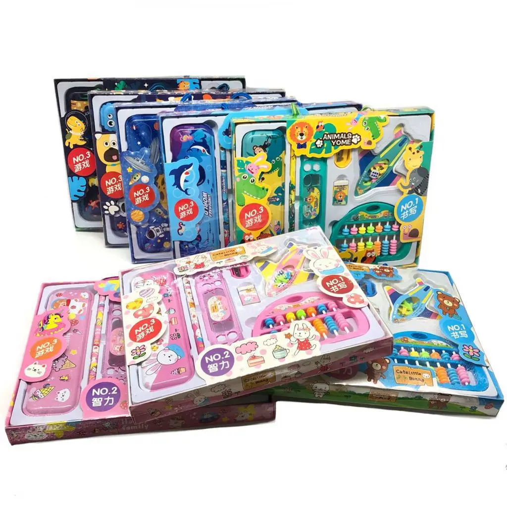 School Stationery Supplies Kids Stationery Gift Set Intellectual Development Mini Abacus Flight Chess Stationery Items