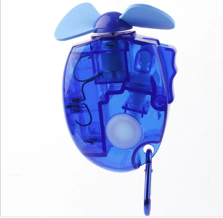1pcs AA Battery Water Bottle Mist Spray Fan With Carabiner