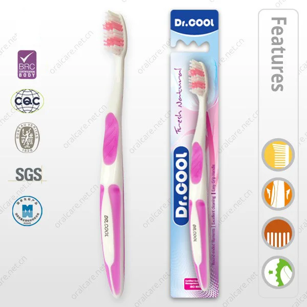 Best Quality One Time Teeth Whitening Eco Rubber Plastic Toothbrush with Comfortable Grip