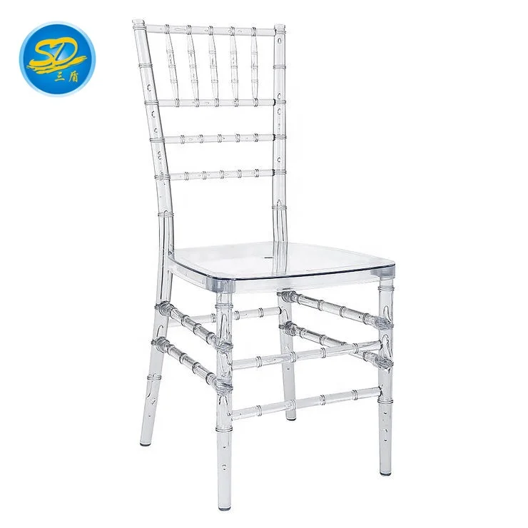 Luxury Rental Royal Black Clear Acrylic Plastic Wedding Crystal Chair