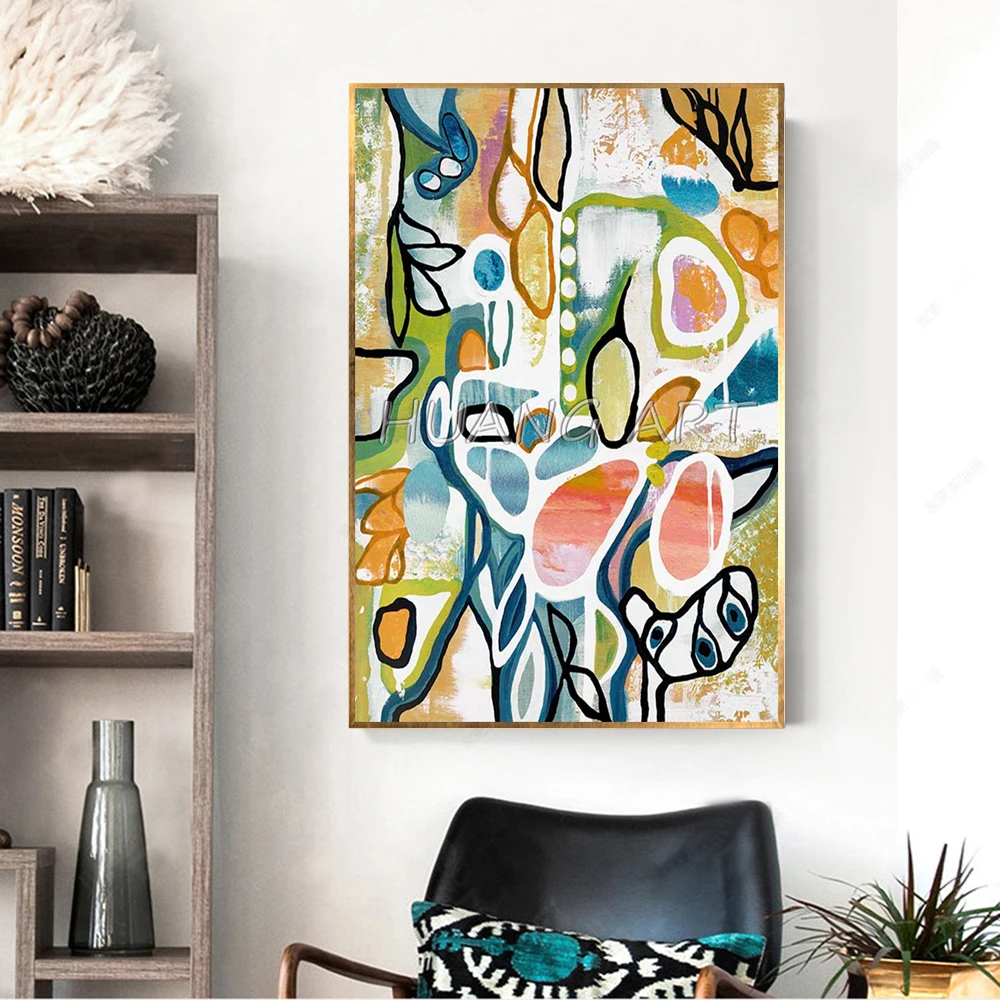 Skillful Artist Pure Handmade Abstract Cytoder Painting on Canvas Modern Circle Oil Painting for Living Room Wall Decor Picture
