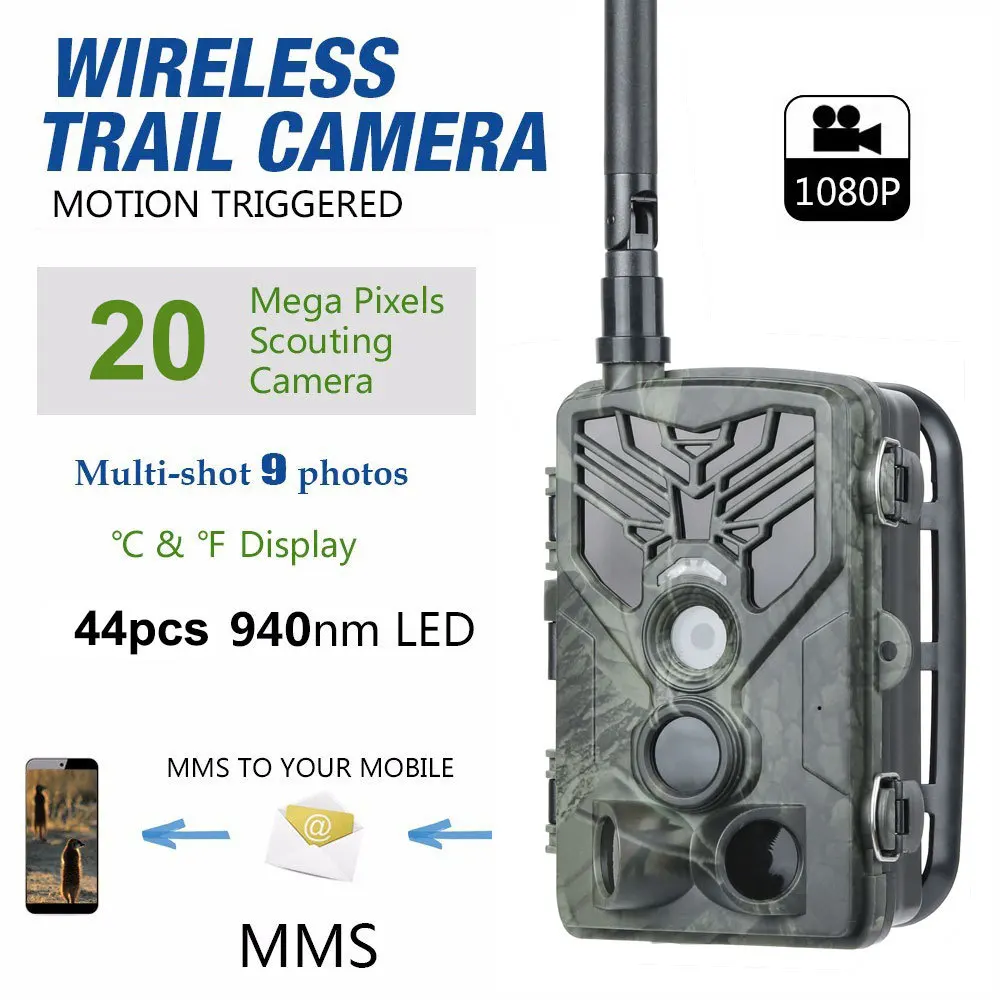 2G Hunting Camera Wireless 1080P MMS SMTP SMS Waterproof Infrared Night Vision Wildlife Trail camera HC-810M
