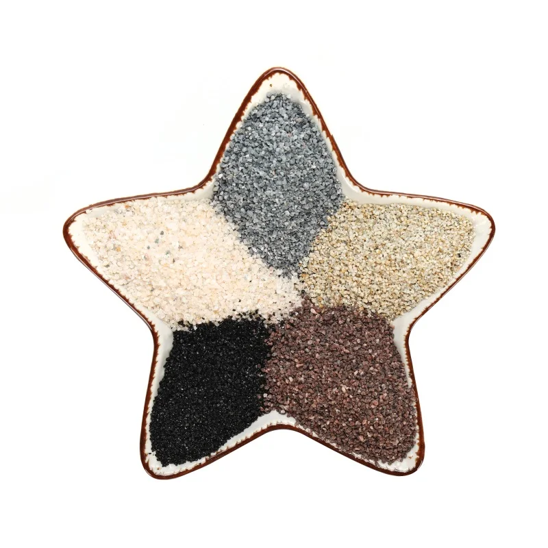 Factory price natural colored silica sand epoxy floor coating color sand for terrazzo aggregate, real stone paint