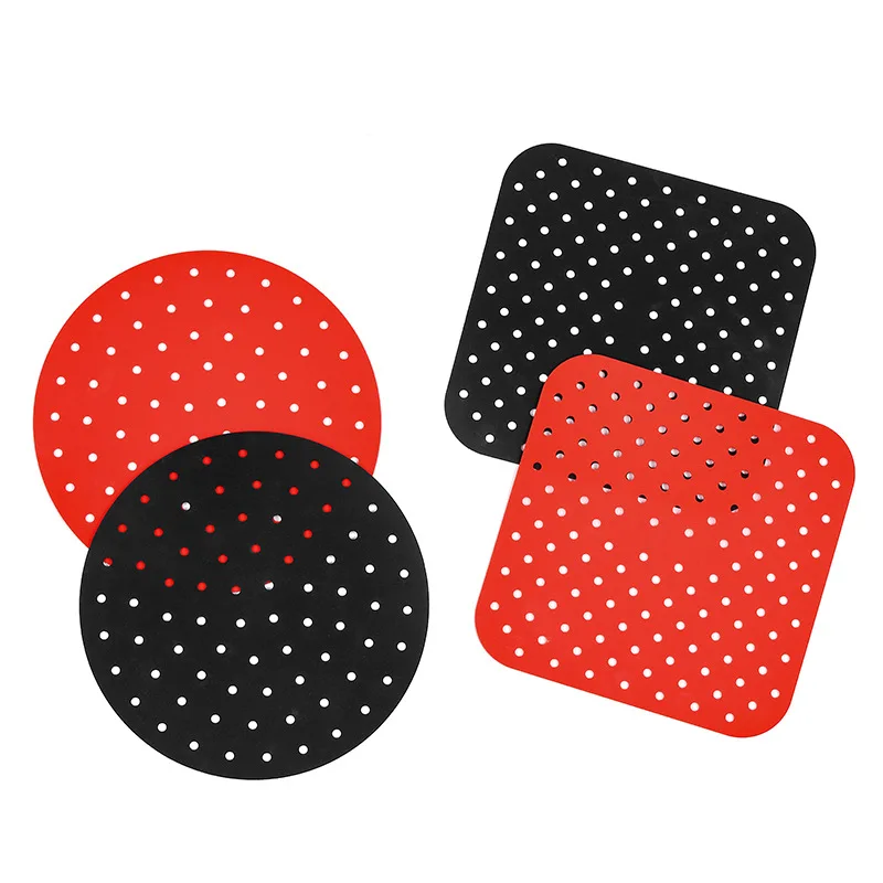 Factory Custom Reusable Eco-friendly Non-stick Heat Resistant Oven Baking Mat Silicone Air Fryer Mats Liners