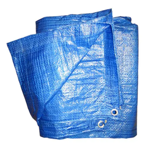 China Factory Price Blue Heavy Duty Tarpaulin Lightweight PE Waterproof  Tarps Ground Sheet Cover