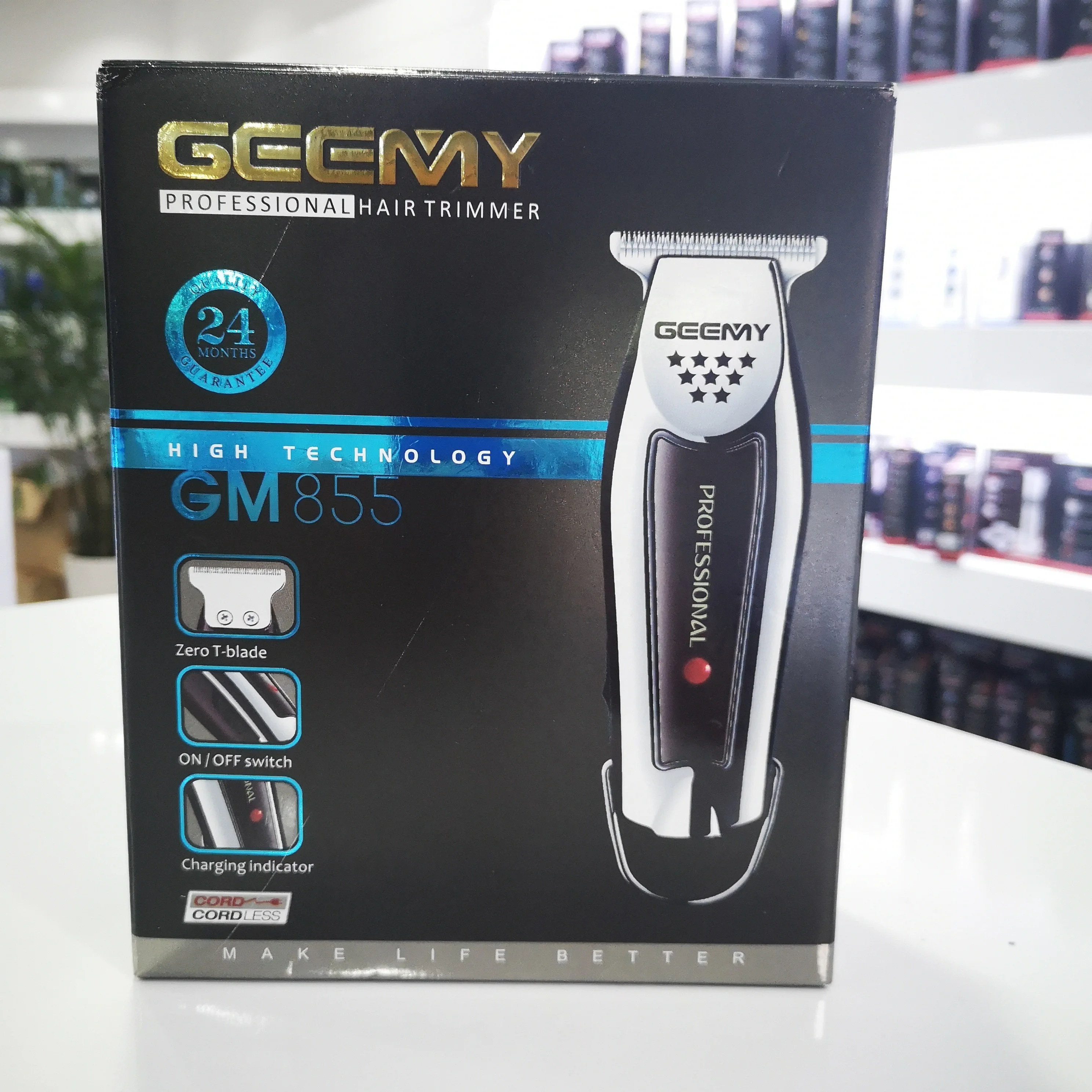  Оригинальный GEEMY GM855 профессиональная перезаряжаемая Триммер для волос электрическая машинка стрижки триммер микро