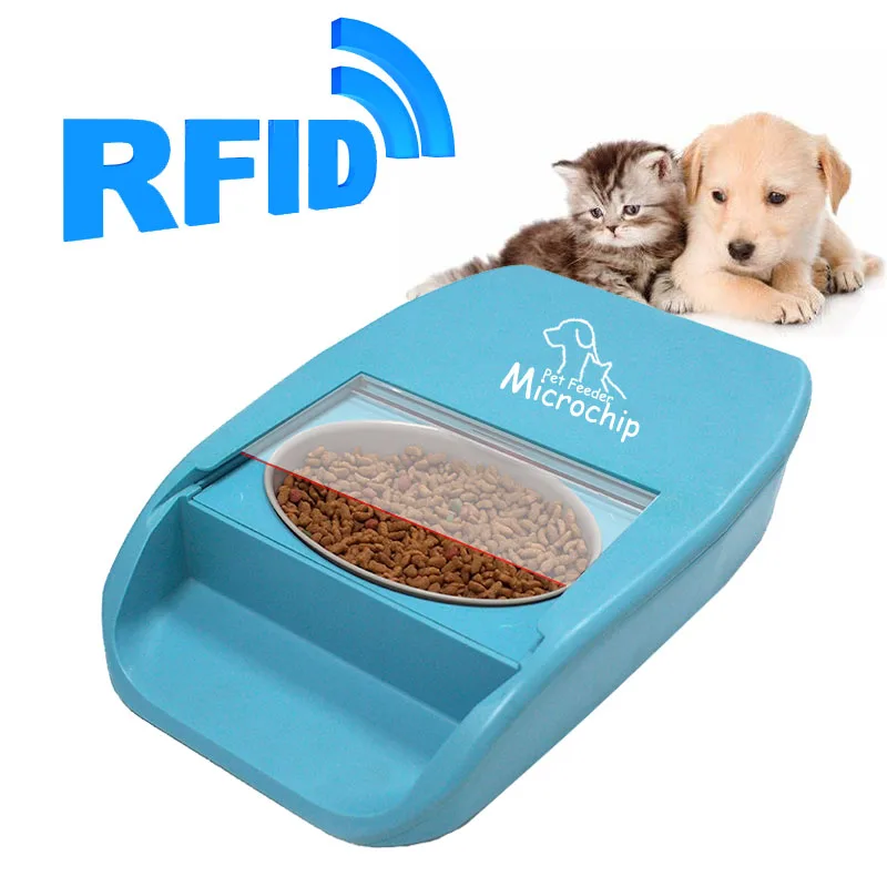Special design for multi-pet homes adopt RFID identification Microchip pet Feeder for cats & dogs, avoid cross infection